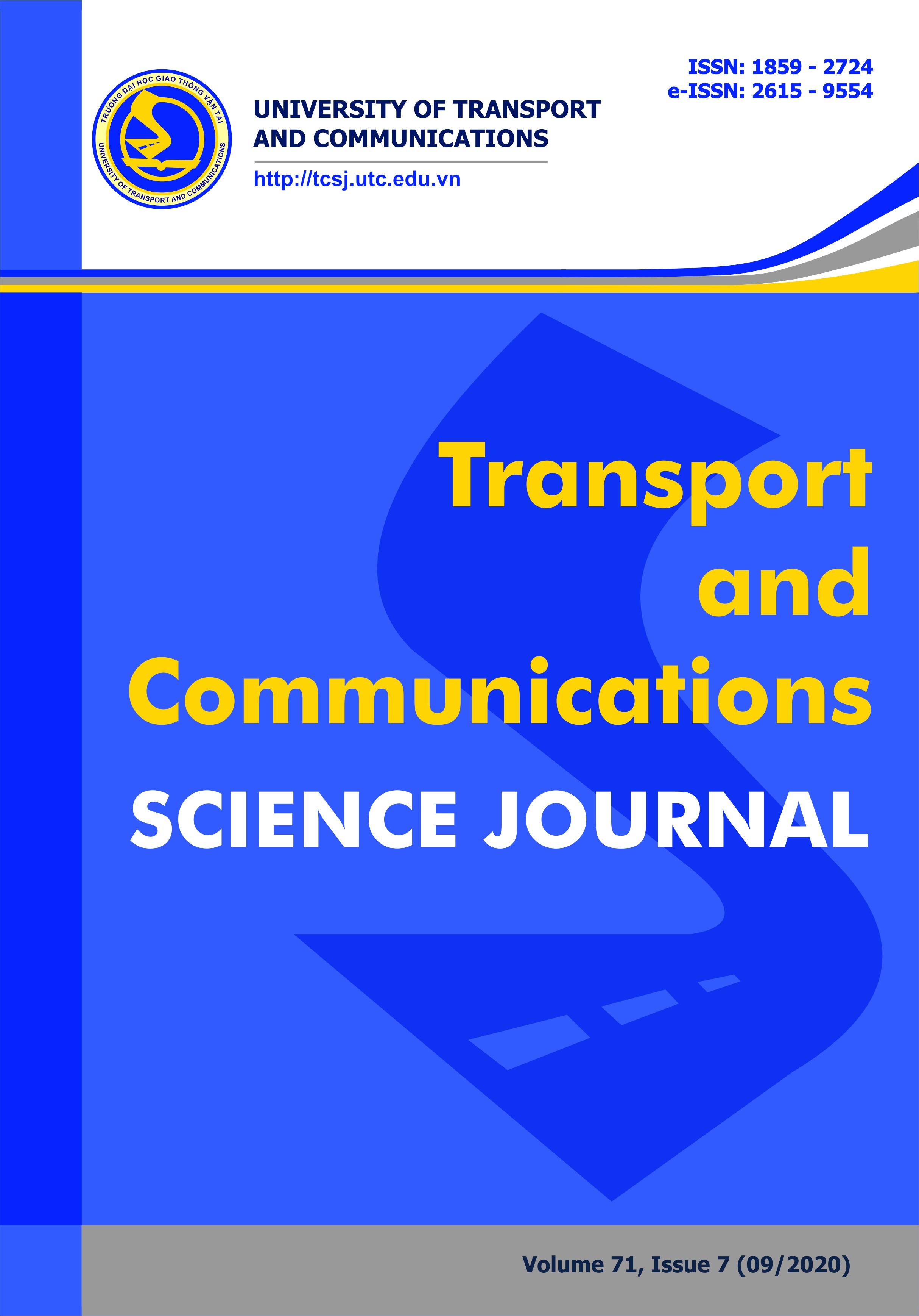  - Tạp chí khoa học Giao thông vận tải - Transport and Communications Science Journal